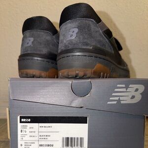 New Balance Men Sneakers in Black and Brown Gum Sole